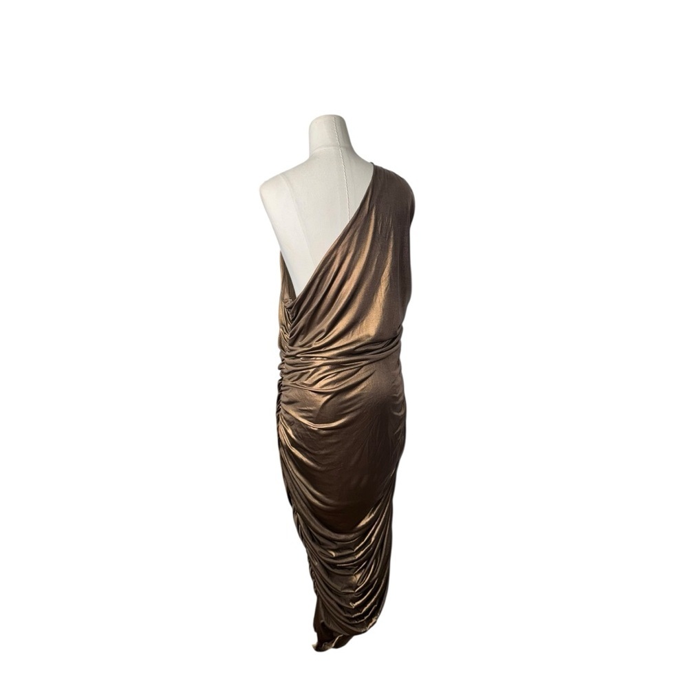 FASHION NOVA Kaelynn Metallic Midi Dress - Bronze - Picture 5 of 7